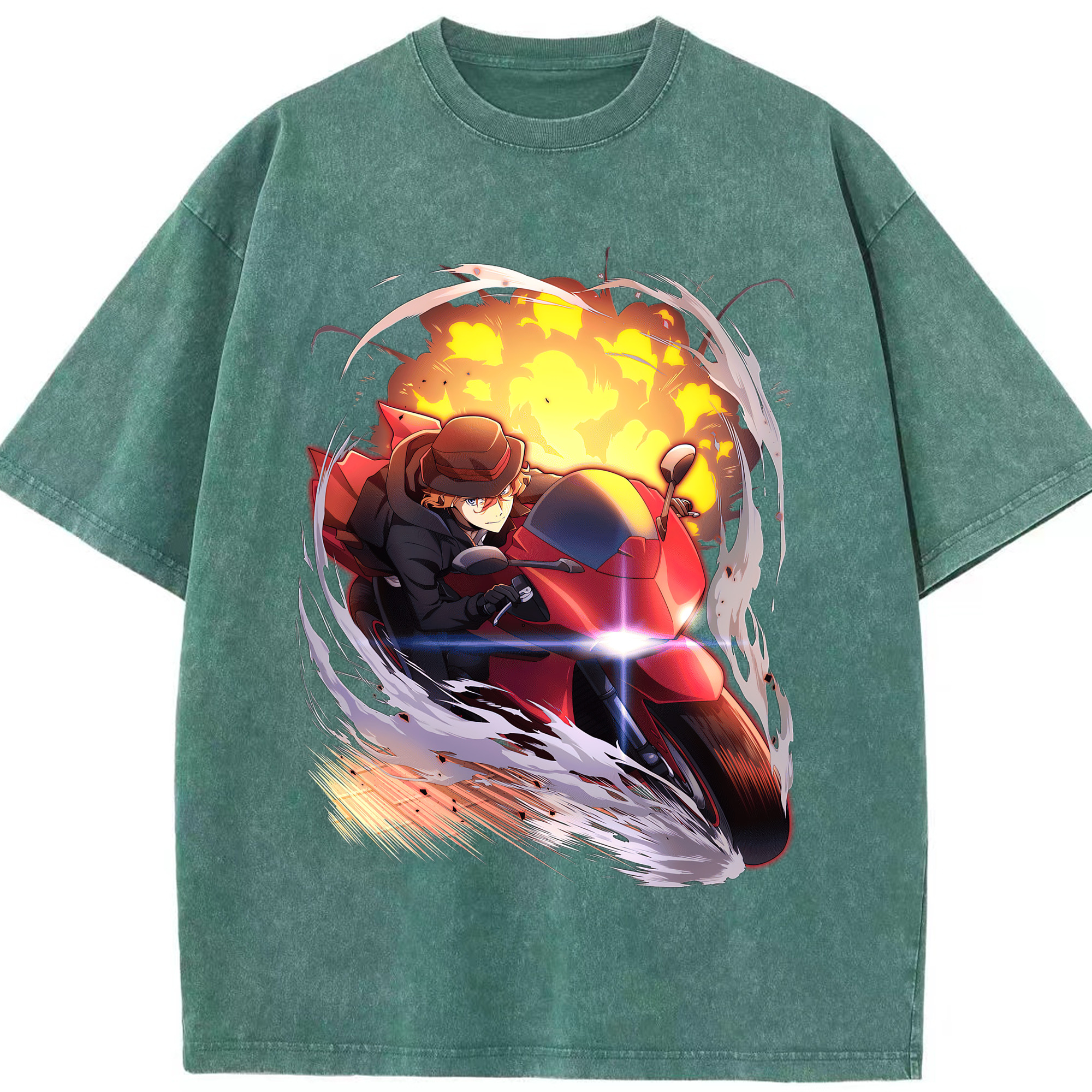 （画像用） 文豪ストレイドッグス Bungo Stray Dogs 綿100% ヴィンテージ風 半袖Tシャツ（フロントプリント）
